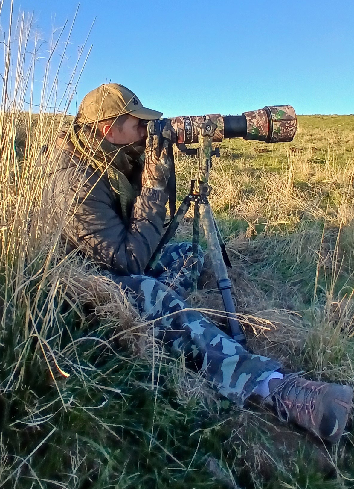 Maxime lors d'une session à l'affût - Photo Laurent Macquet